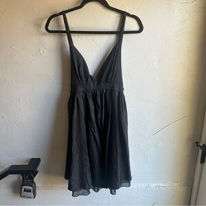 Kate Y2K Inspired Black Babydoll Slip Dress Mini Ethereal Coquette Grunge Sz S?‎